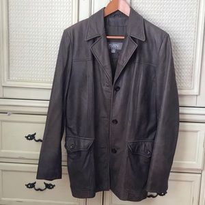 Vintage Brown Leather Jacket